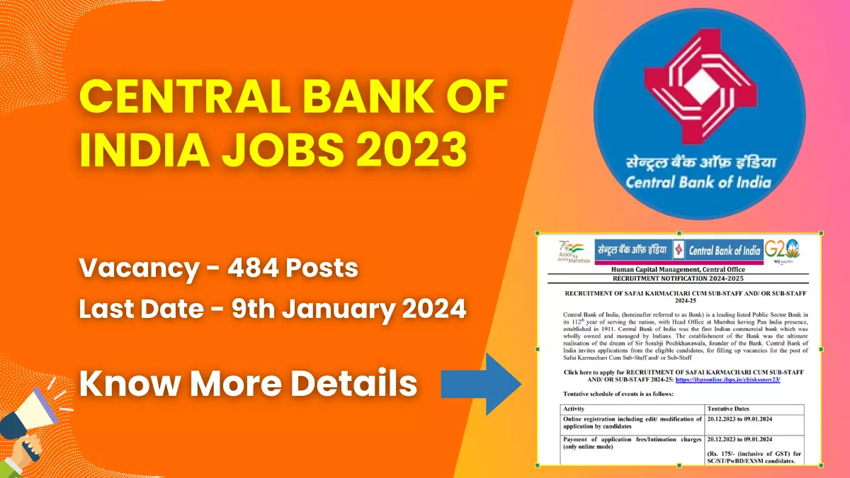 Central Bank of India Jobs 2023