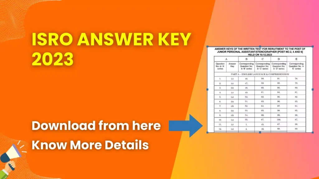 ISRO Answer Key 2023