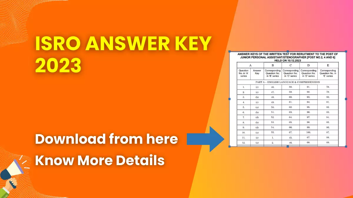 ISRO Answer Key 2023 (Released) | Download Question Paper Solution 1 ISRO Answer Key 2023