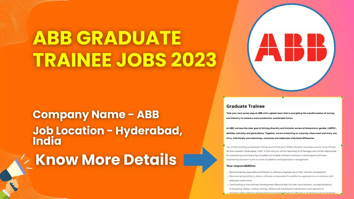 ABB Graduate Trainee Recruitment 2023