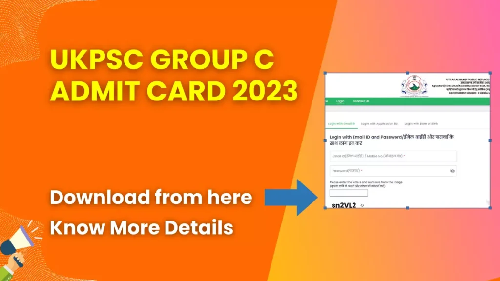 UKPSC Group C Admit Card 2023