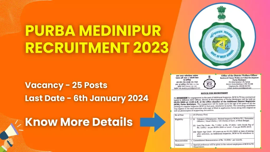 Purba Medinipur Recruitment 2023