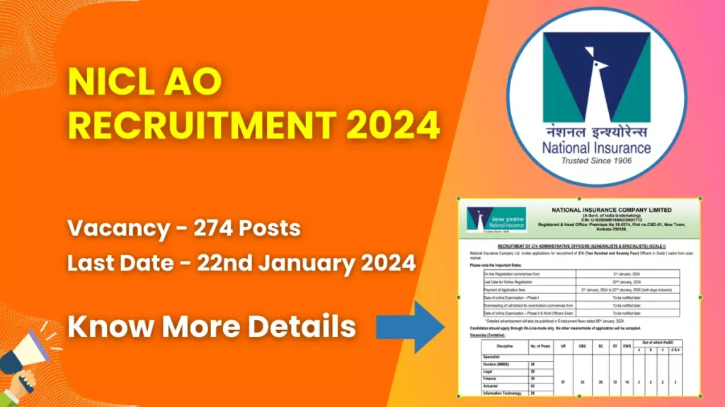 NICL AO Recruitment 2024