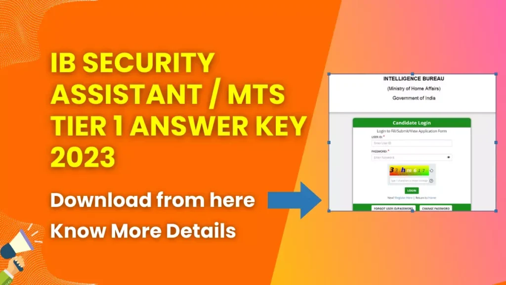 IB Security Assistant / MTS Tier 1 Answer Key 2023