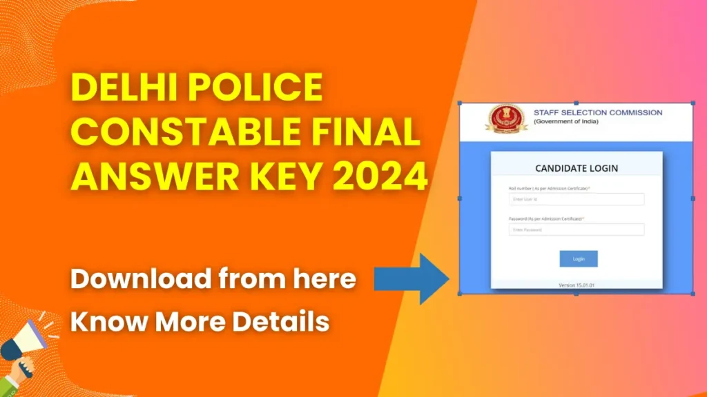 Delhi Police Constable Final Answer Key 2024