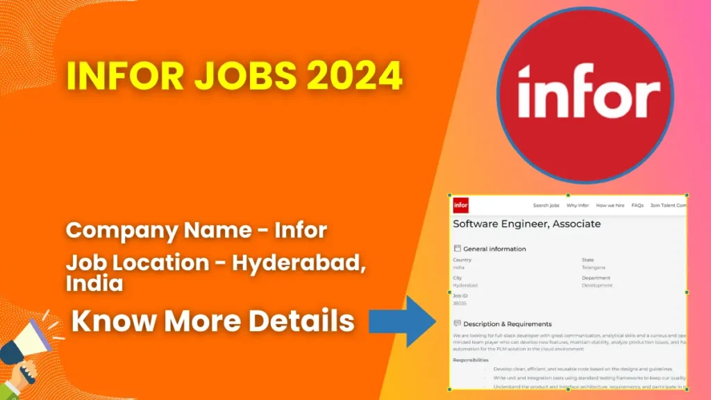 Infor Software Engineer / Associate Jobs 2024