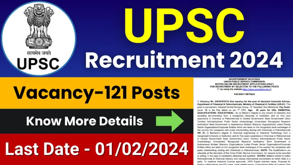 UPSC Specialist Grade 3 Jobs 2024