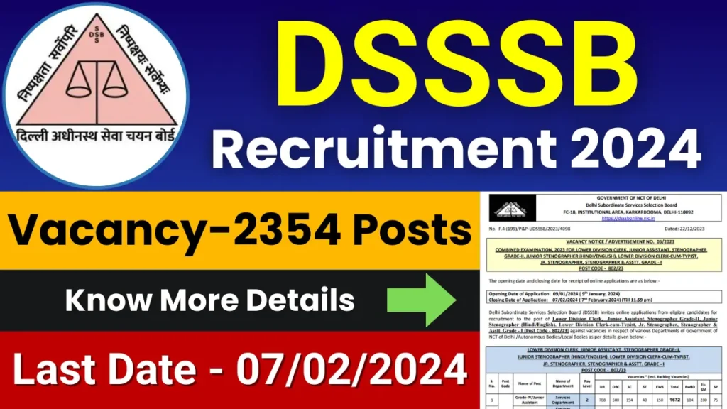 DSSSB Recruitment 2024