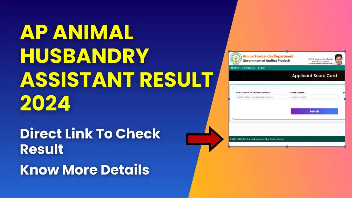 AP Animal Husbandry Assistant Result 2024