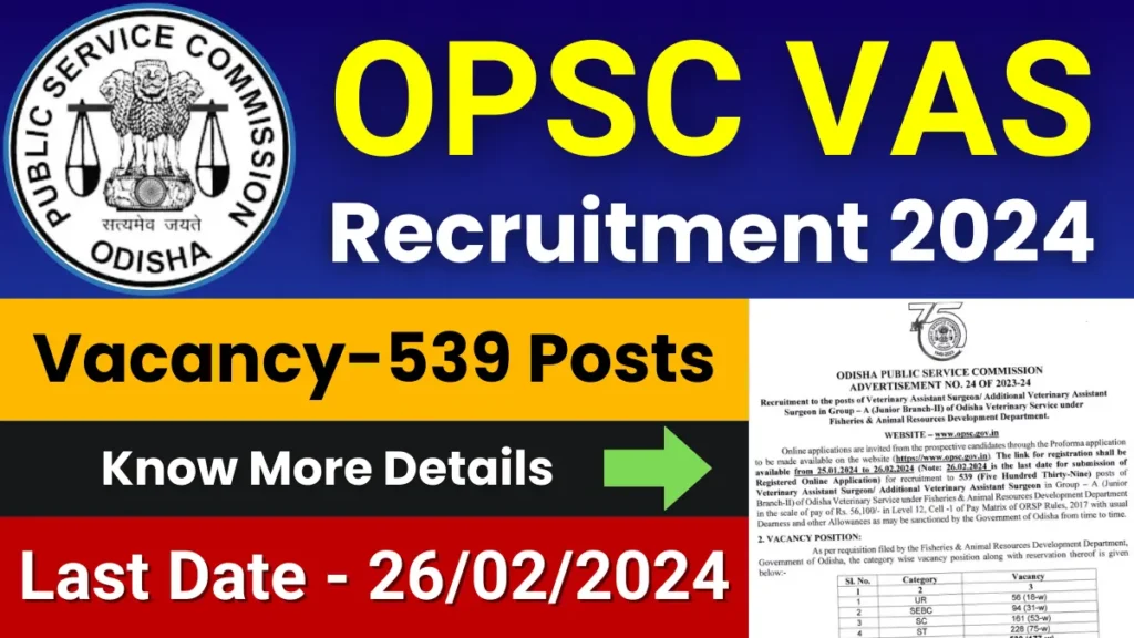 OPSC VAS Recruitment 2024
