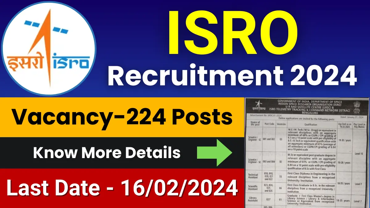 ISRO Recruitment Notification 2024