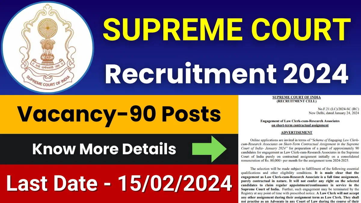 Supreme Court of India Recruitment 2024
