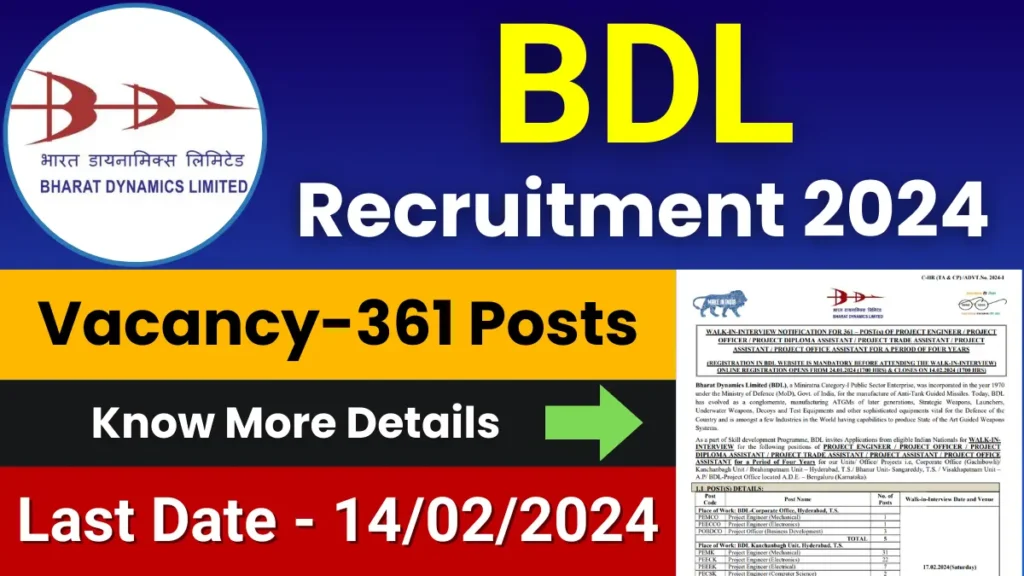 BDL Recruitment 2024