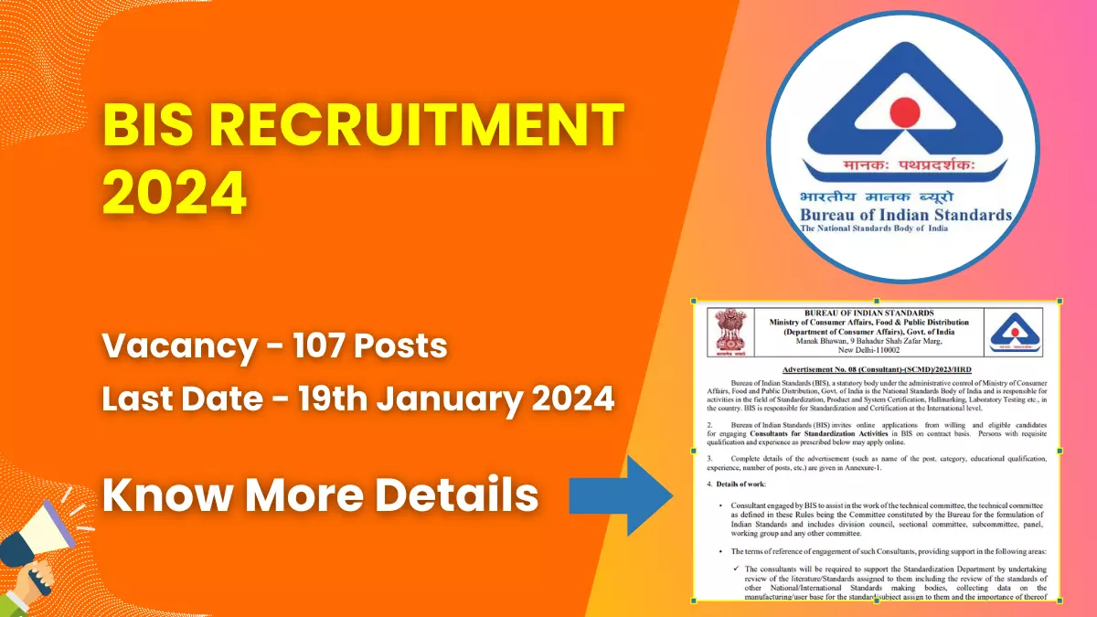 BIS Recruitment 2024 for 107 Consultant Posts | Check Eligibility, How to Apply, and More 1 BIS Recruitment 2024