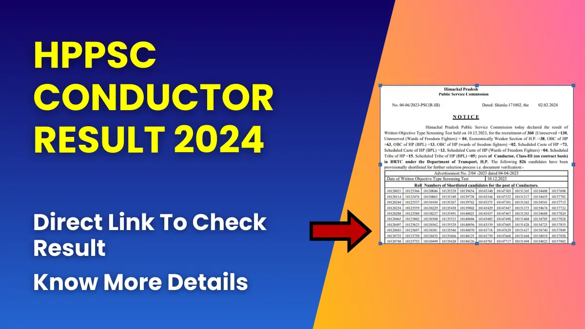 HPPSC Conductor Result 2024