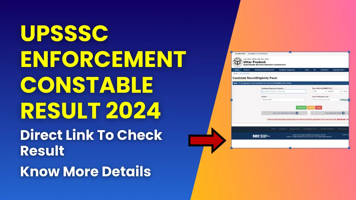 UPSSSC Enforcement Constable Result 2024