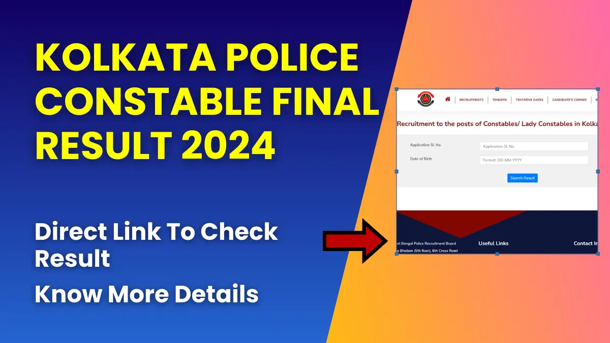 Kolkata Police Constable Final Result 2024