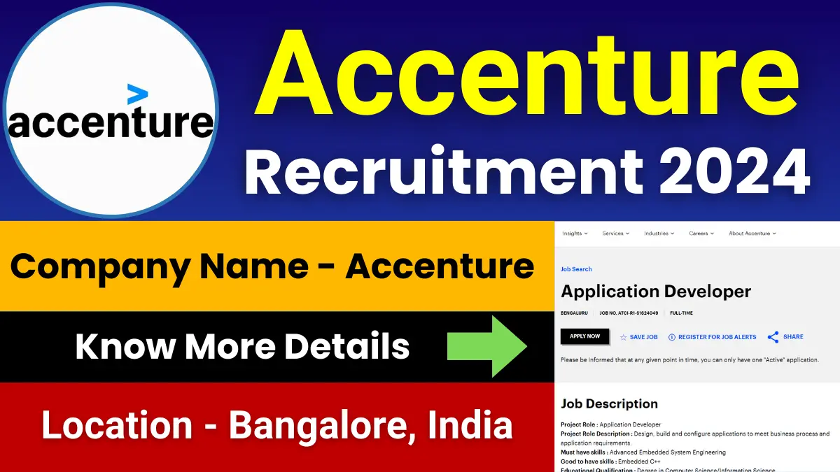 Accenture Application Developer Jobs 2024