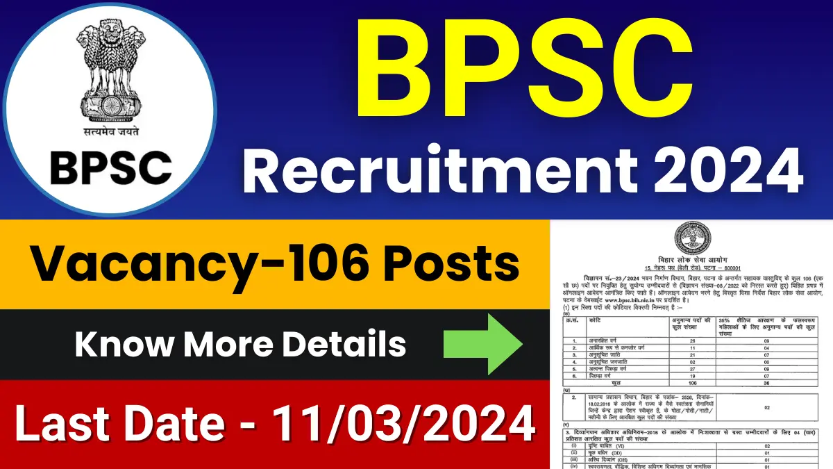 BPSC Assistant Architect Jobs 2024