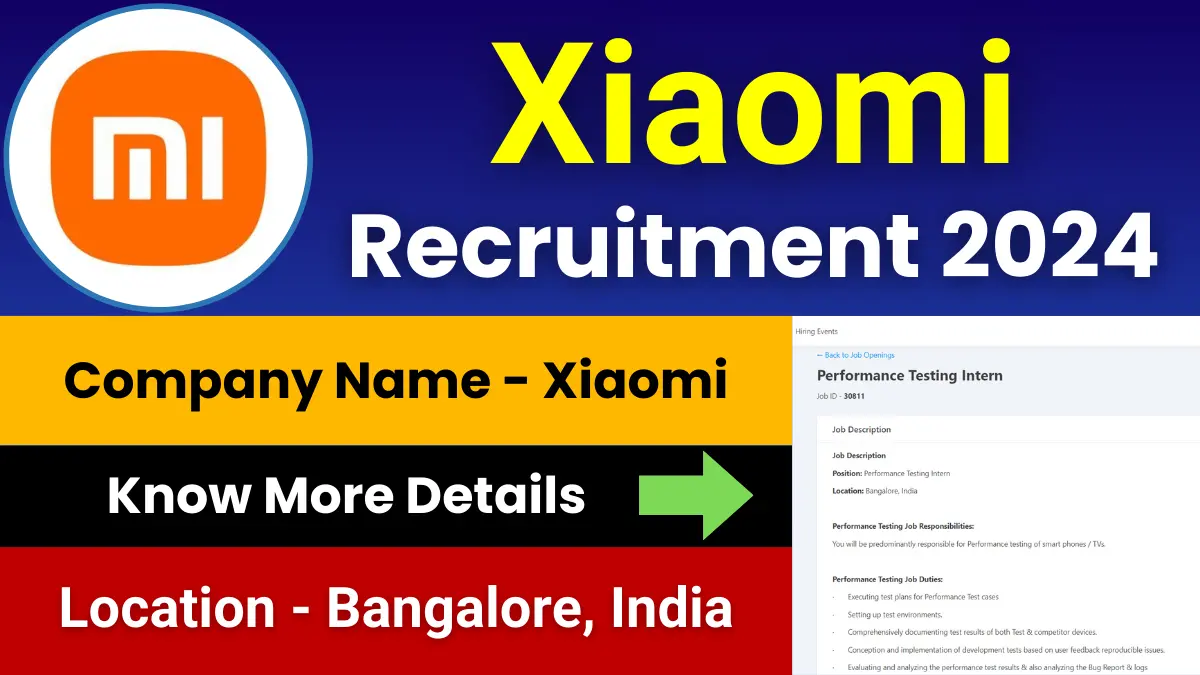 Xiaomi Performance Testing Intern Jobs 2024