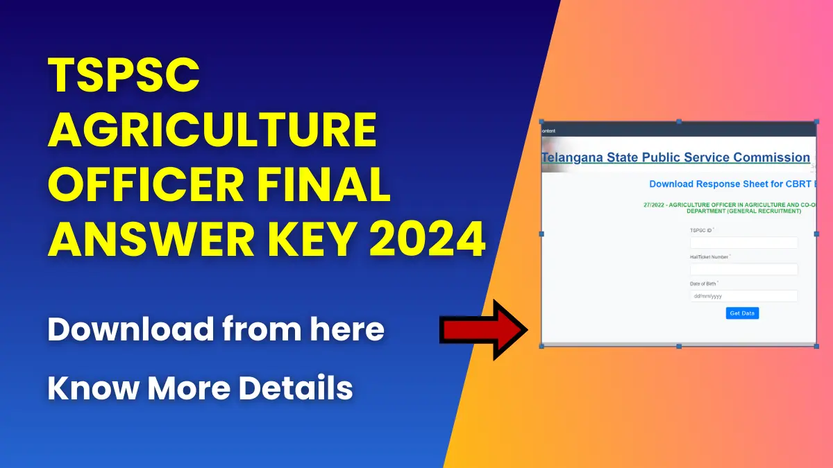TSPSC Agriculture Officer Final Answer Key 2024