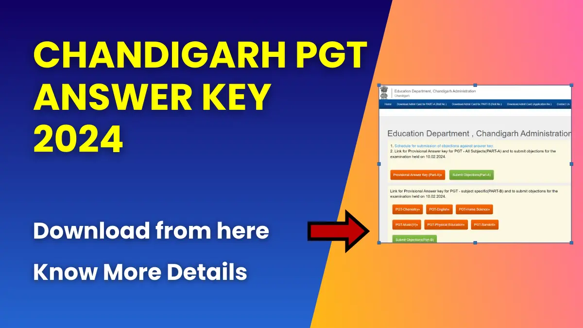 Chandigarh PGT Answer Key 2024