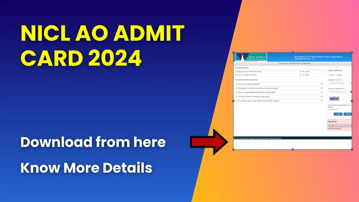 NICL AO Admit Card 2024