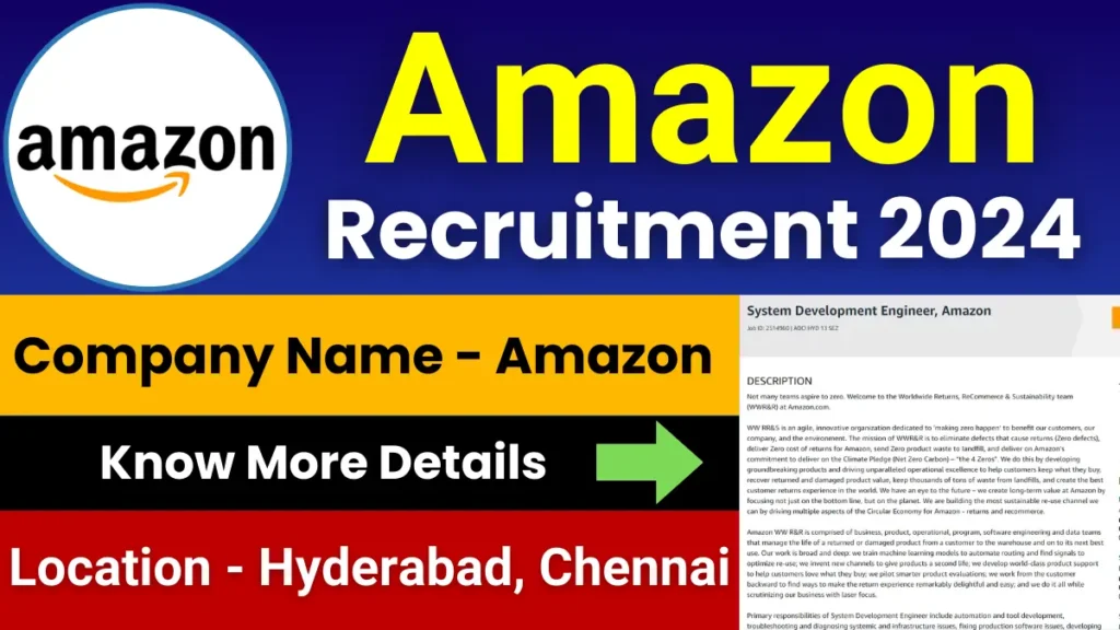 Amazon System Development Engineer Jobs 2024