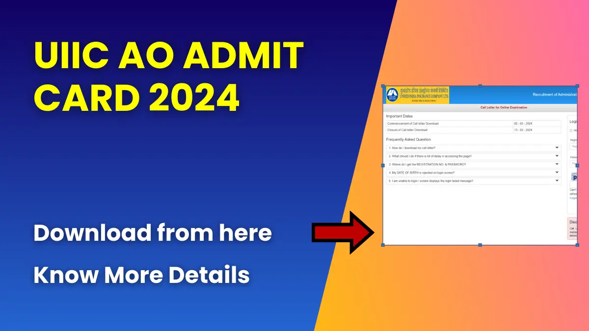 UIIC AO Admit Card 2024
