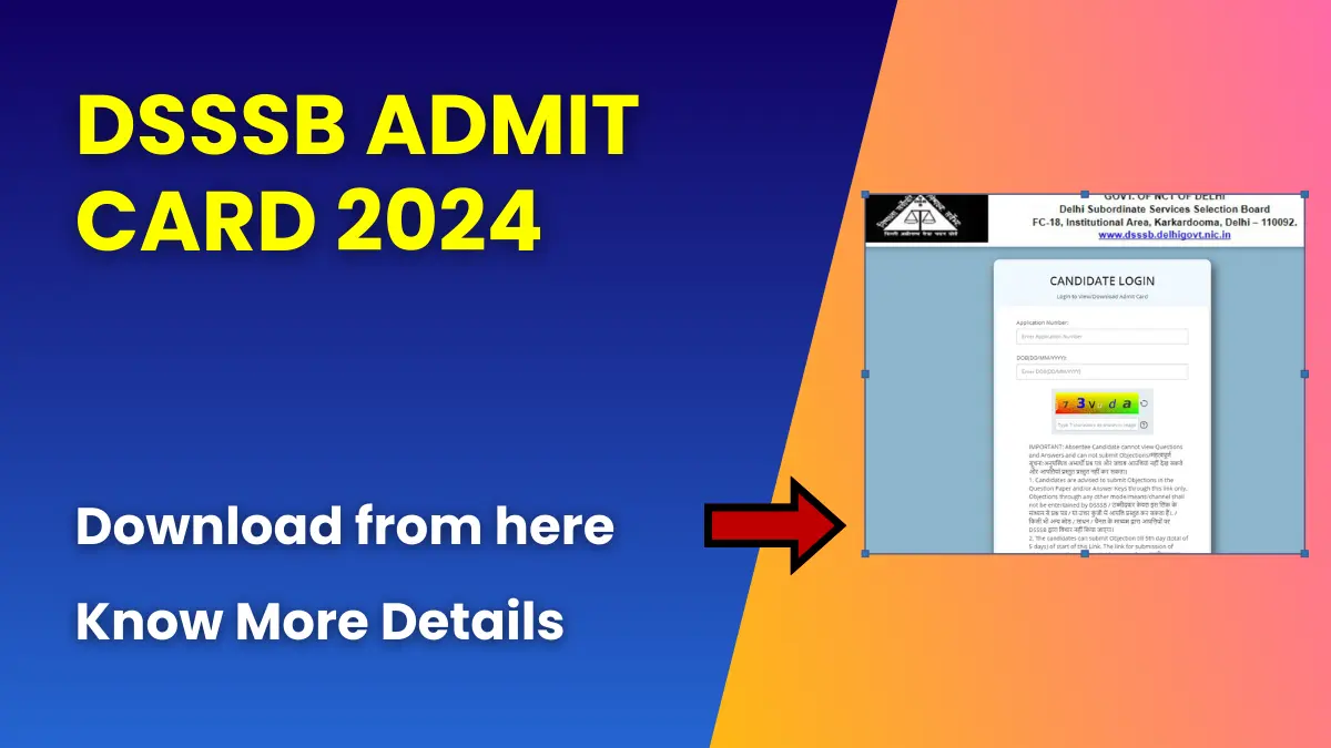 DSSSB Admit Card 2024