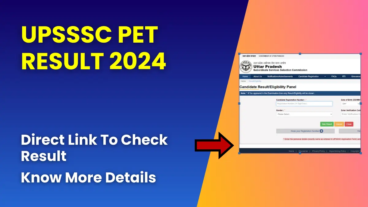 UPSSSC PET Result 2024