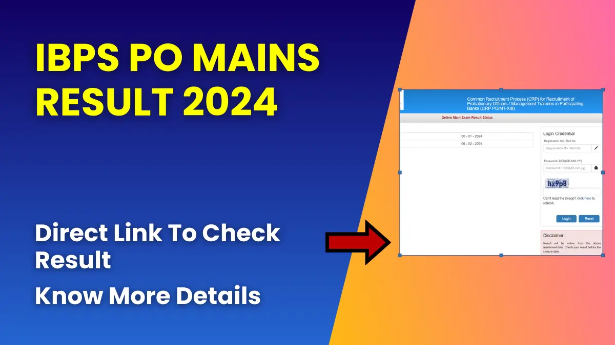 IBPS PO Mains Result 2024
