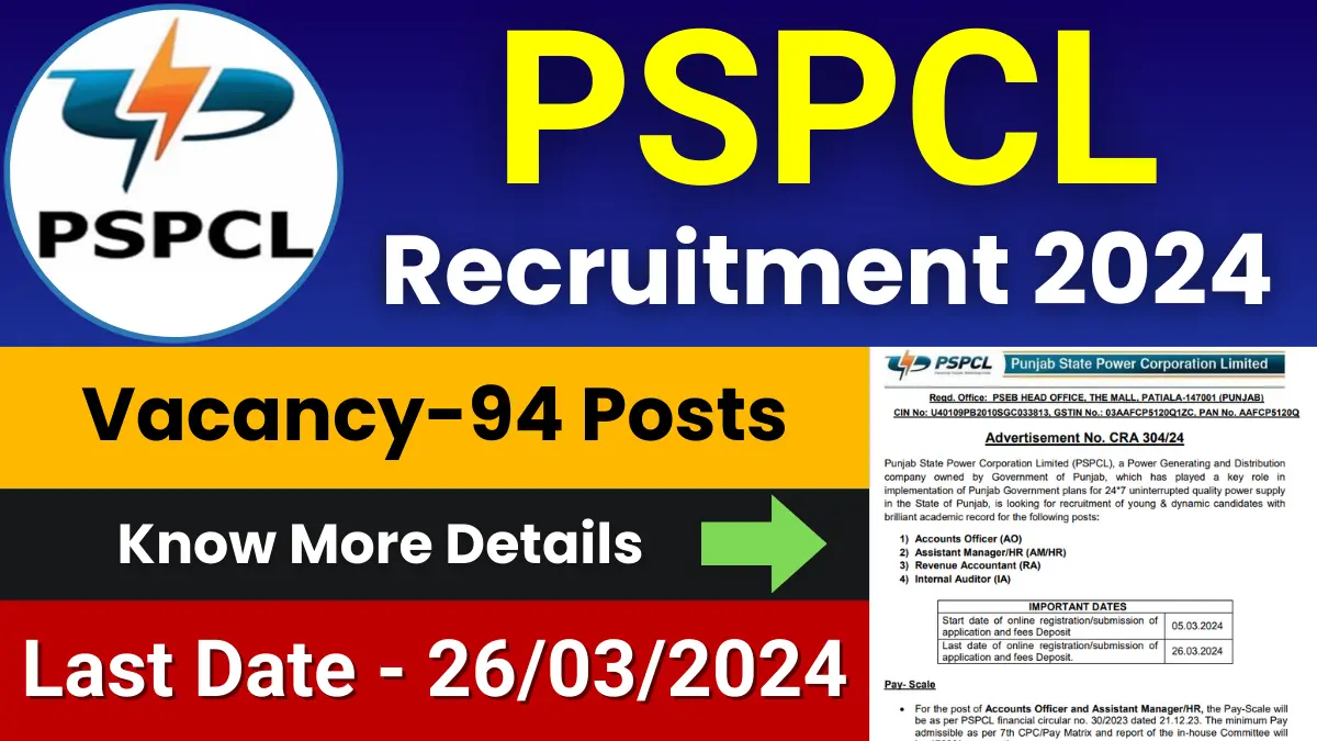 PSPCL Recruitment 2024