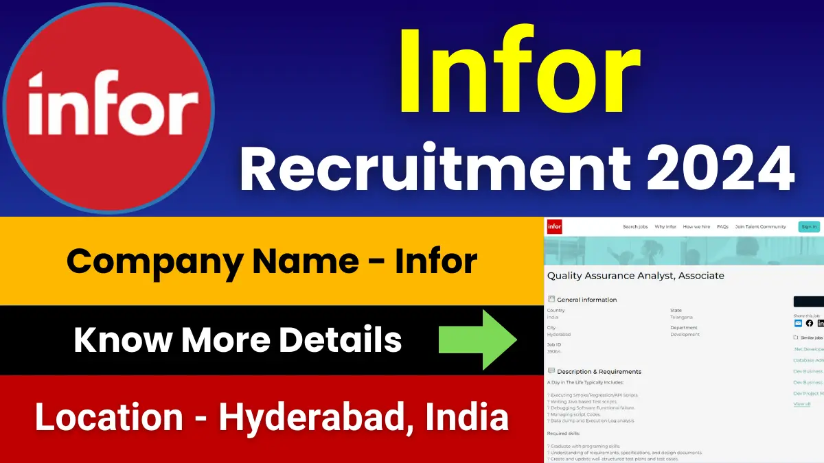 Infor Recruitment 2024
