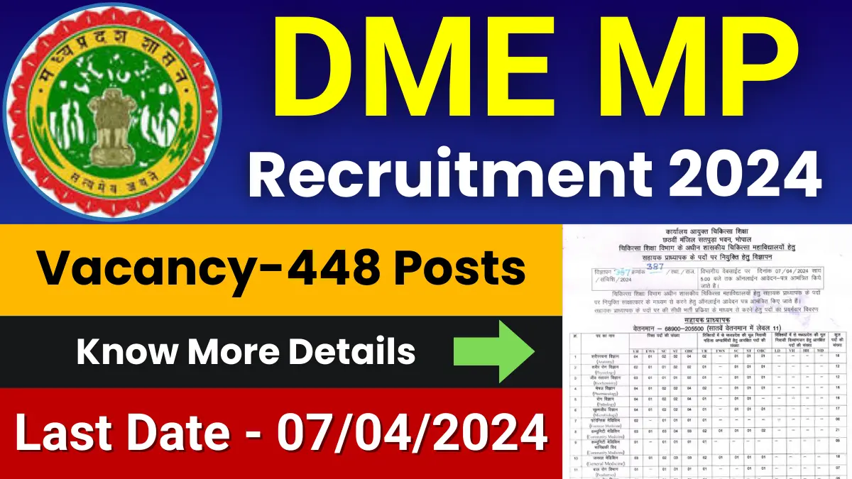 DME MP Recruitment 2024