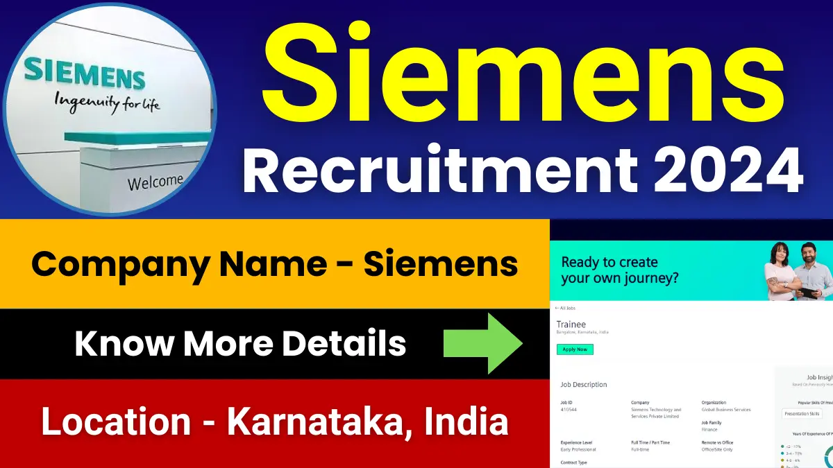 Siemens Trainee Recruitment 2024