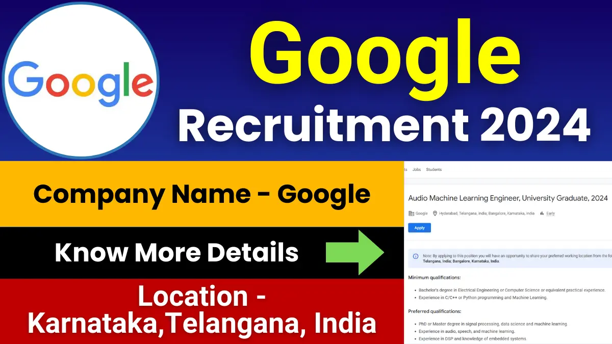 Google Audio Machine Learning Engineer Jobs 2024
