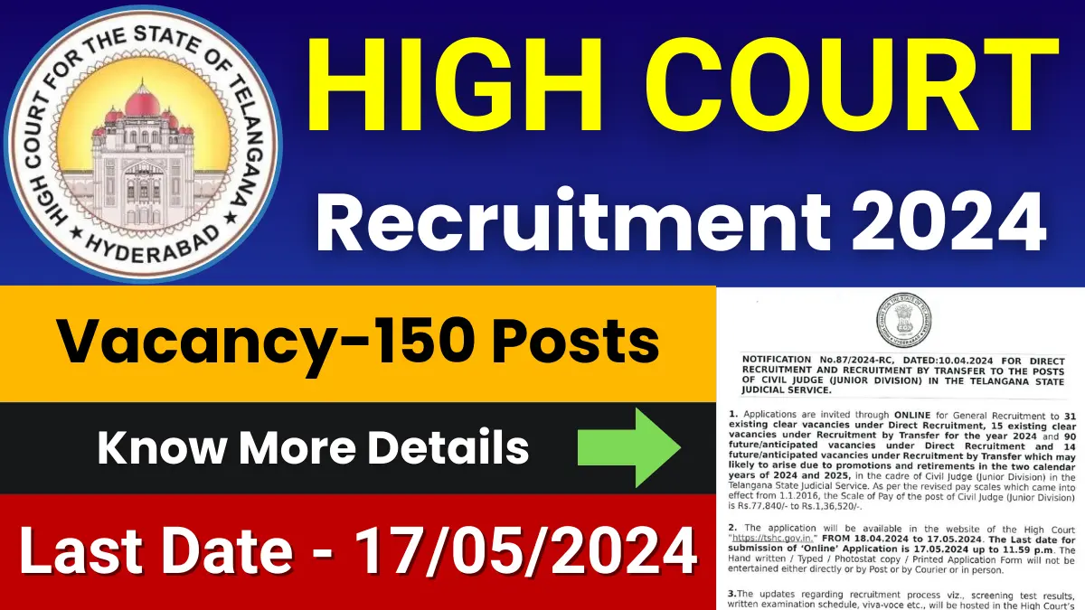 Telangana High Court Recruitment 2024