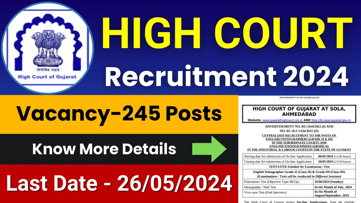 Gujarat High Court Recruitment 2024
