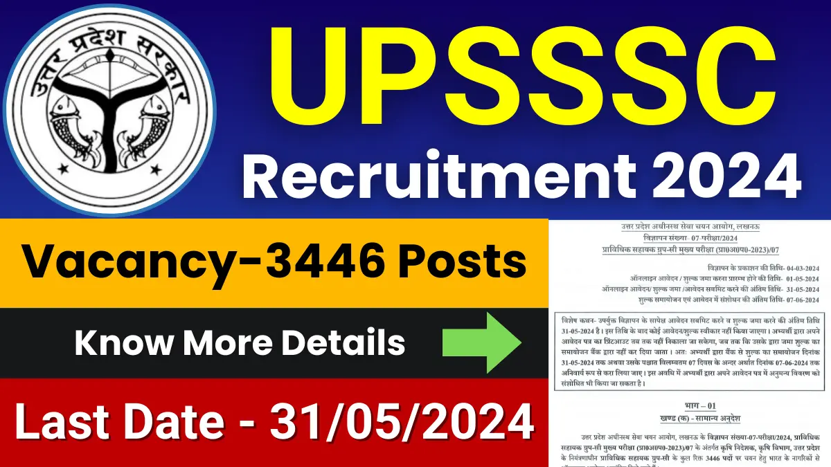 UPSSSC Recruitment 2024