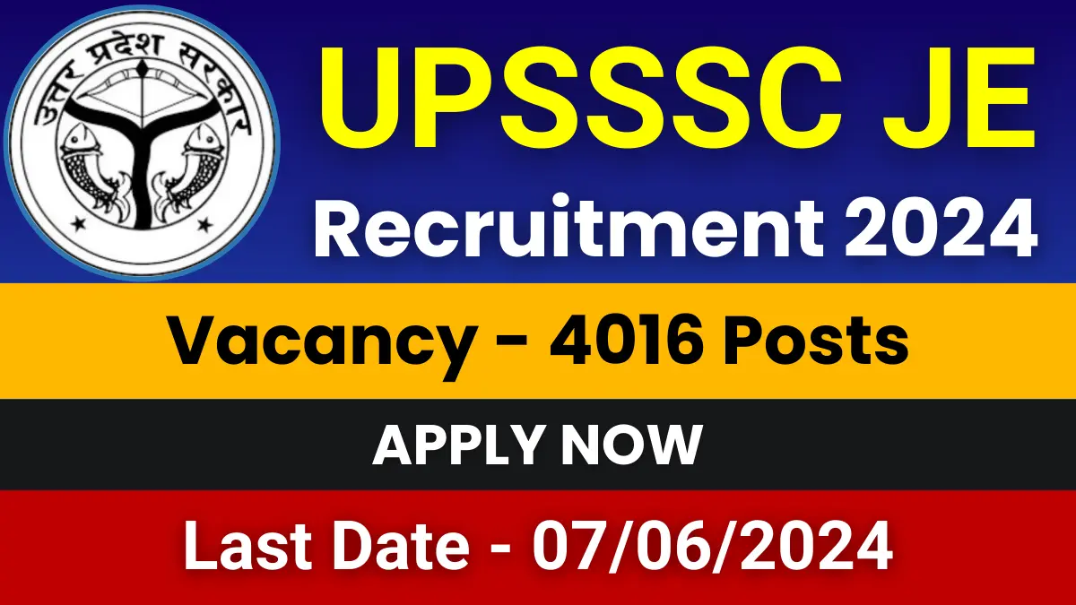 UPSSSC JE Recruitment 2024