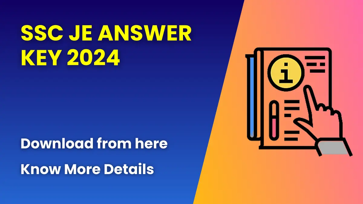 SSC JE Answer Key 2024 (Released) | Download Question Paper Solution 1 SSC JE Answer Key 2024