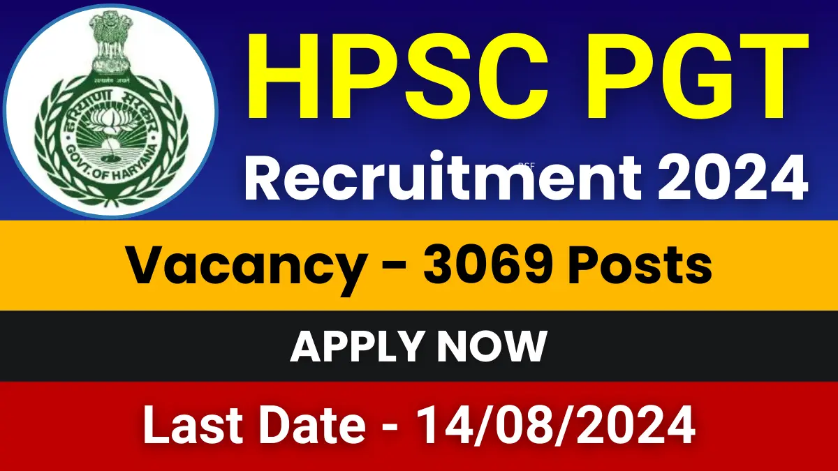HPSC PGT Recruitment 2024