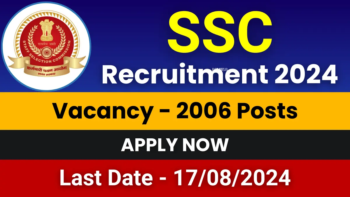 SSC Stenographer Recruitment 2024
