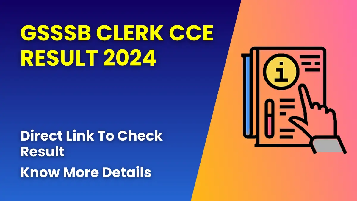 GSSSB Clerk CCE Result 2024