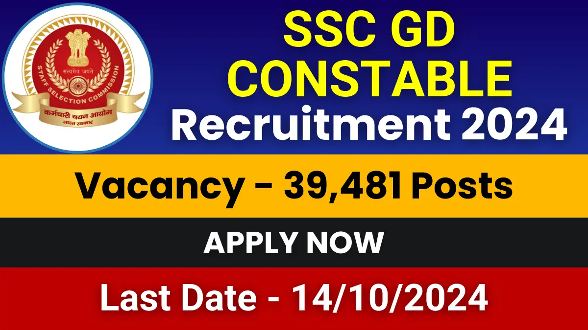 SSC GD Constable Recruitment 2025 Notification for 39,481 Posts | Apply Now 1 SSC GD Constable Recruitment 2025