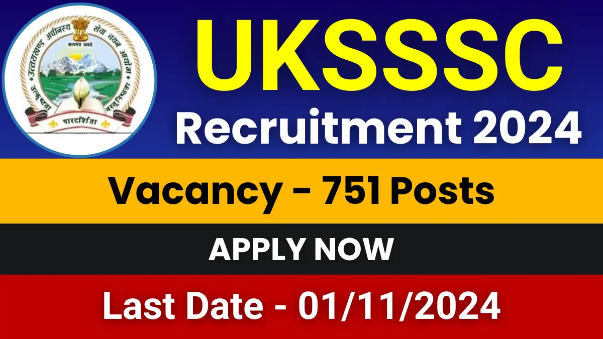 UKSSSC Junior Assistant Jobs 2024