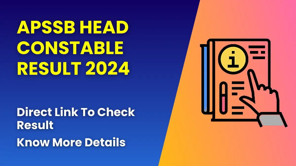 APSSB Head Constable Result 2024