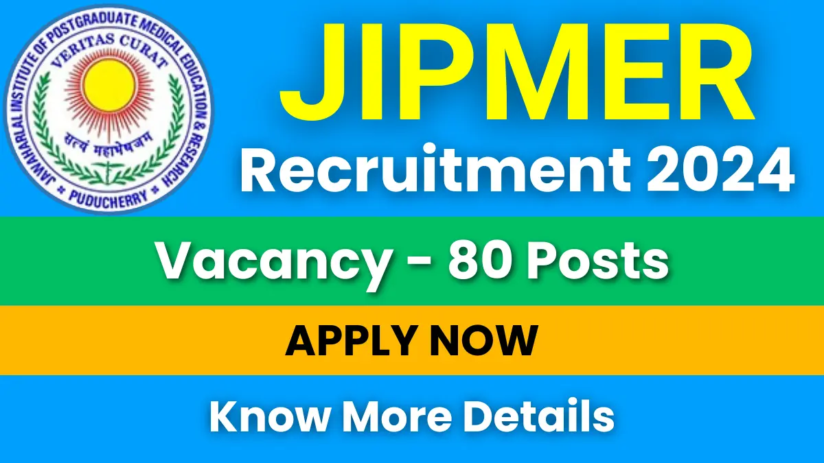 JIPMER Assistant Professor Recruitment 2024