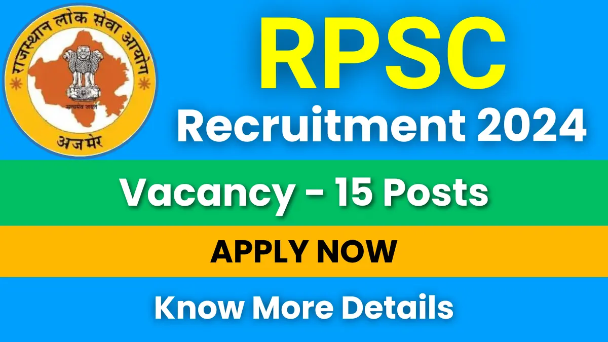 RPSC Assistant Professor Recruitment 2024